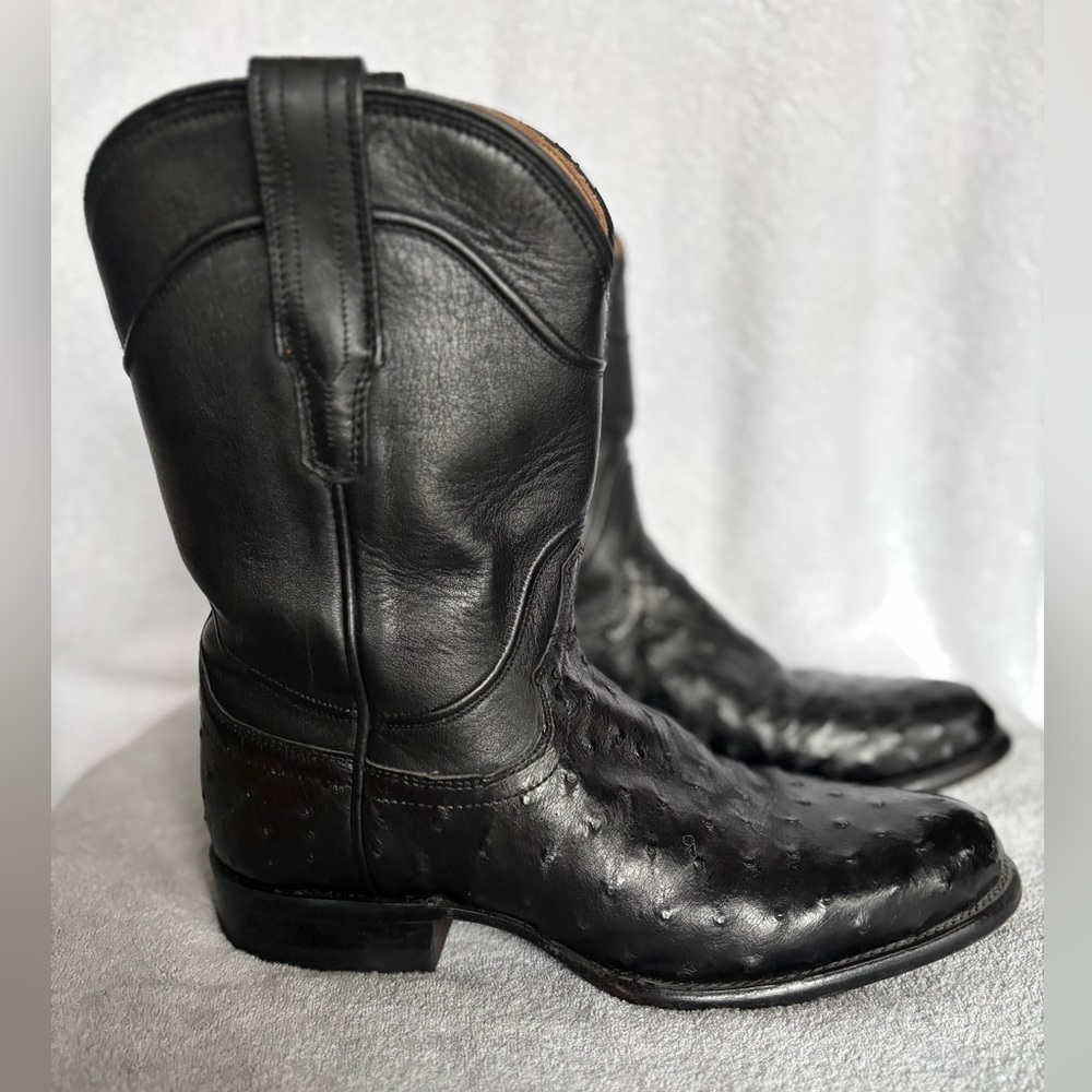 TECOVAS The Duke Ostrich Cowboy Boots - Picture 2 of 8
